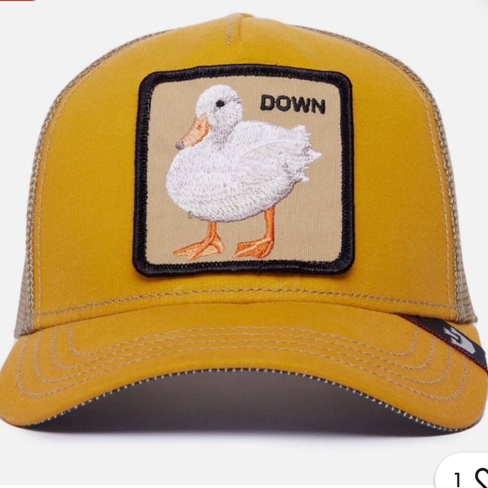 Goorin Bros Animal Trucker‎ Baseball SnapbackHat Down Duck You Sucker Yellow Nwt